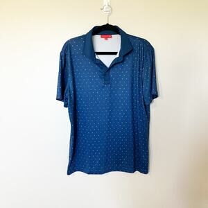 Redvanly golf polo shirt blue letters men’s large